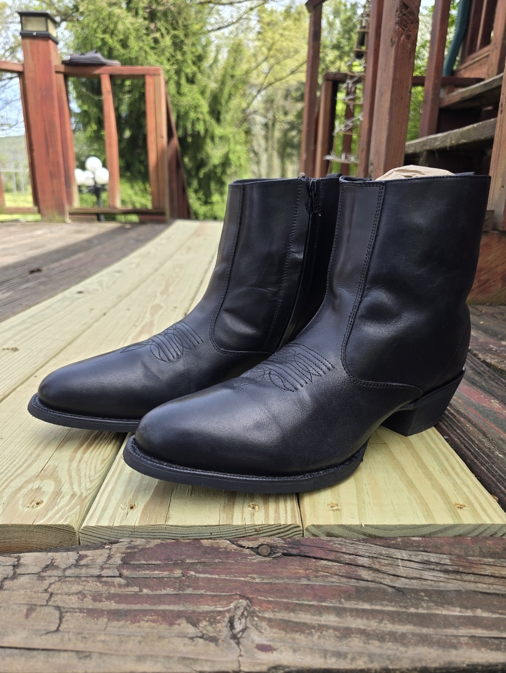 Laredo, Men's Fletcher Side Zip Ankle Boots, Black, Sz 13D, Concert, Festival
